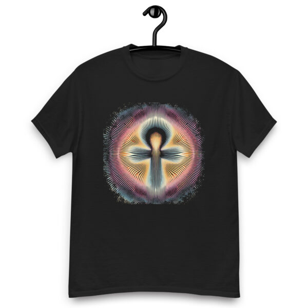 Psychedelic Egyptian Ankh Op Art Tee (black, navy)