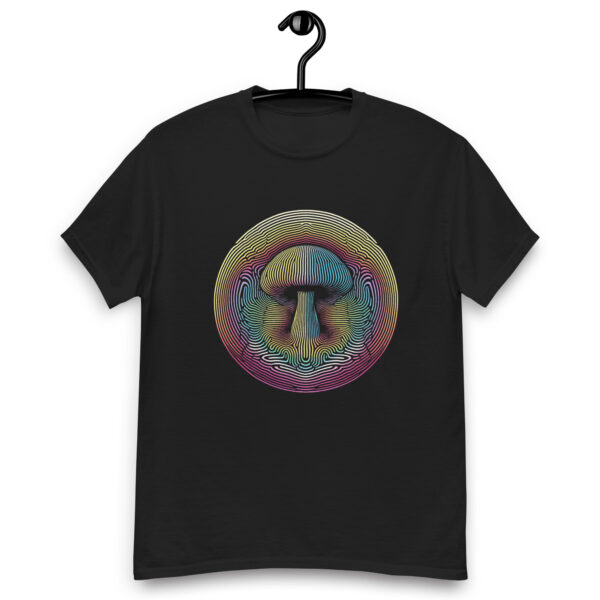 Psychedelic Mushroom Op Art Tee (black, navy)