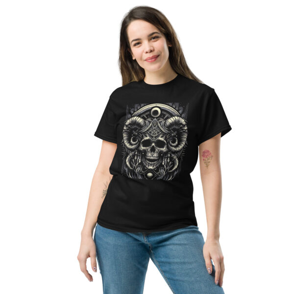 Tribal Skull Goth/Metal Tee (black, navy) - Image 6