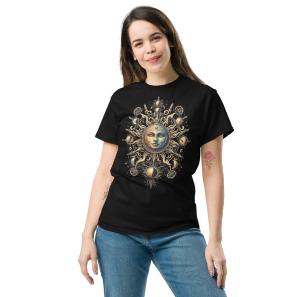 Sun and Moon Ornate Mystical Tarot T-Shirt - Image 3