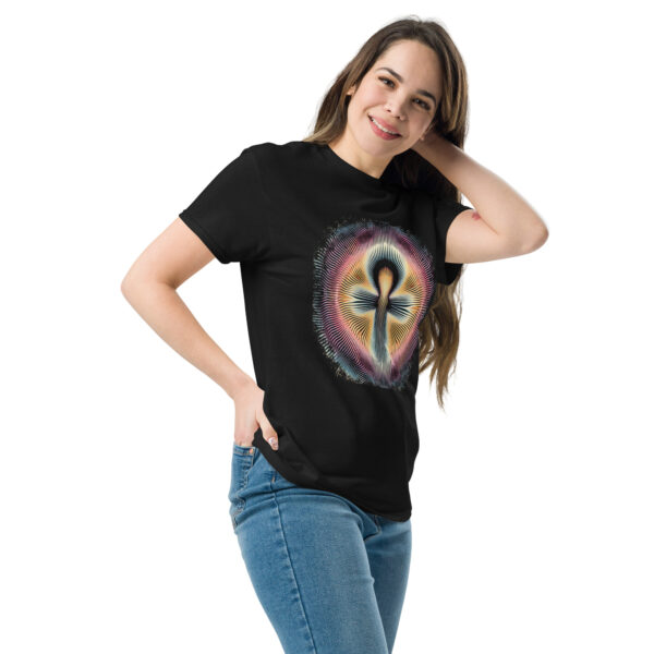 Psychedelic Egyptian Ankh Op Art Tee (black, navy) - Image 5