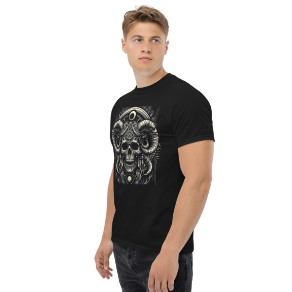 Tribal Skull Goth/Metal Tee (black, navy) - Image 5