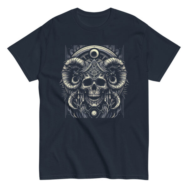 Tribal Skull Goth/Metal Tee (black, navy) - Image 7