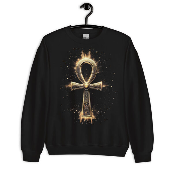 Egyptian Ankh Gold Mystic Symbol Sweatshirt (Black, Navy)