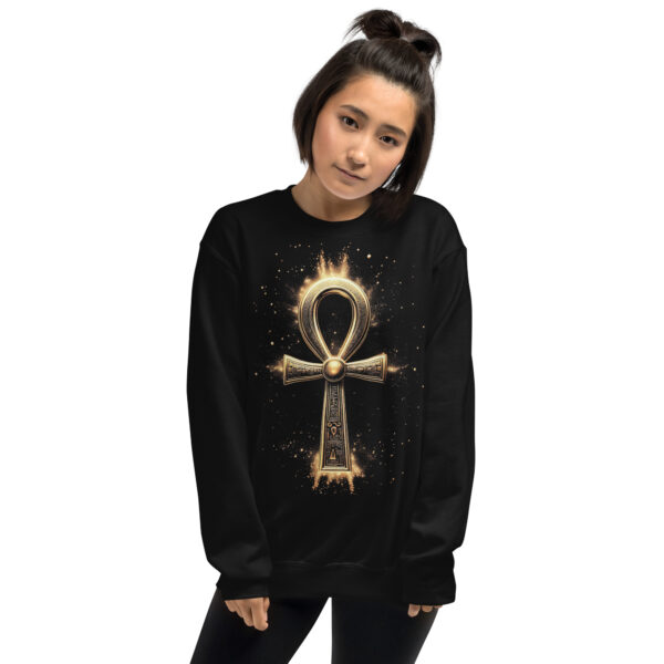 Egyptian Ankh Gold Mystic Symbol Sweatshirt (Black, Navy) - Image 5