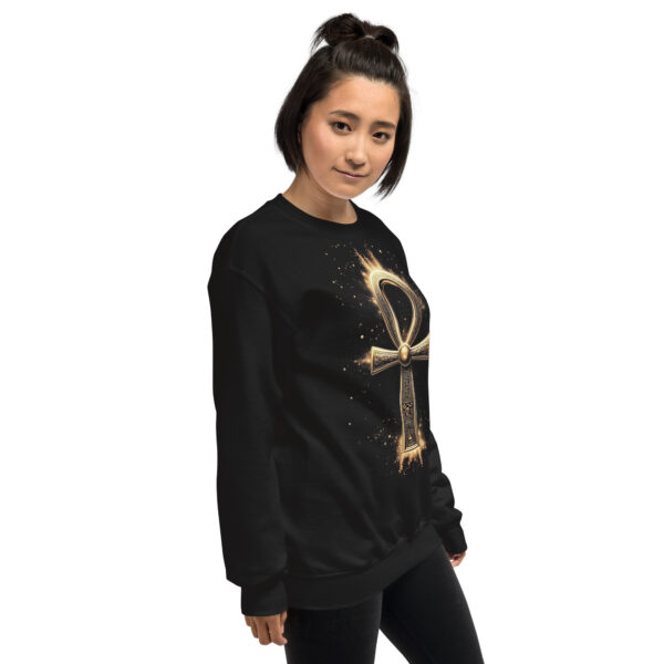 Egyptian Ankh Gold Mystic Symbol Sweatshirt (Black, Navy) - Image 6