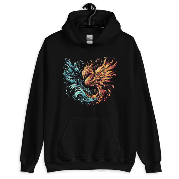 Fire Water Phoenix Hoodie (Black, Navy)