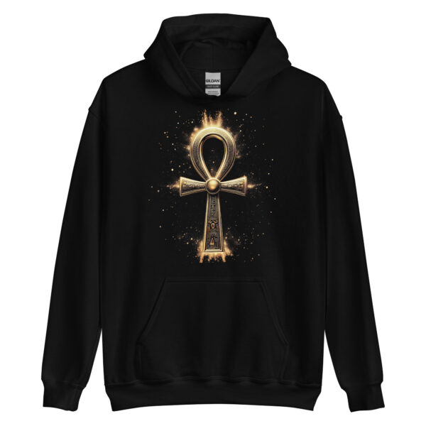 Egyptian Ankh Gold Mystical Symbol Hoodie (Black, Navy)