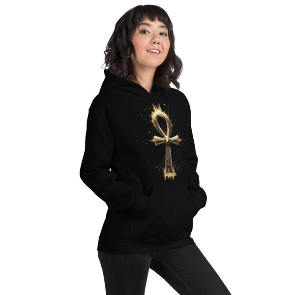 Egyptian Ankh Gold Mystical Symbol Hoodie (Black, Navy) - Image 5