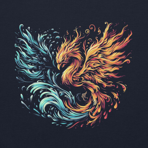 Fire Water Phoenix T-Shirt - Image 2